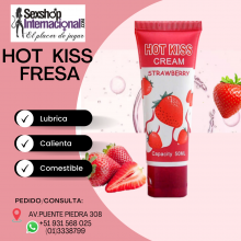 HOT KISS FRESA 3EN LUBRICA CALIENTA Y COMESTIBLE SEXSHOP 931568025